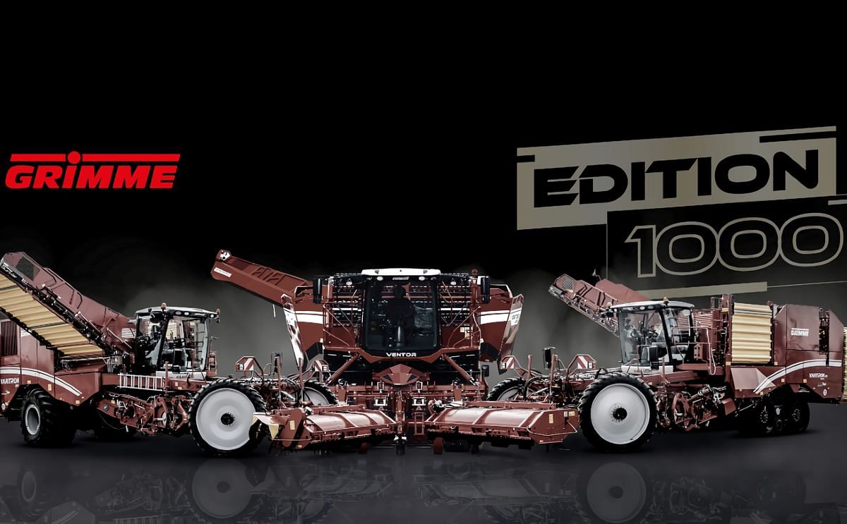 Grimme UK celebrates the sale of the 1000th Varitron potato harvester Grimme UK celebrates the sale of the 1000th Varitron potato harvester