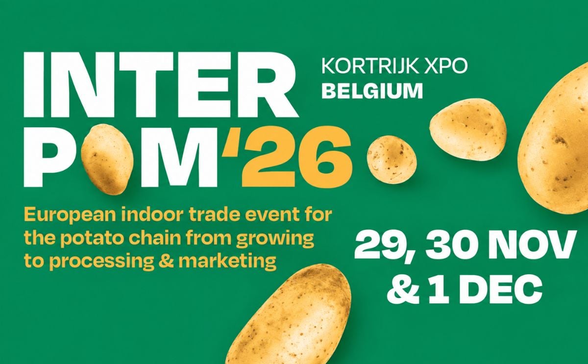 INTERPOM 2026 will bring together 330 exhibitors from 15 countries at Kortrijk Xpo in Belgium from November 29 to December 1, focusing on resilience across the potato supply chain.