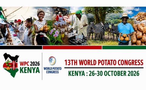 The 13th World Potato Congress, taking place in Naivasha, Kenya, from October 26–30, 2026, marks 100 days to go with new speaker announcements, expanded participation opportunities, and preparations for the first Congress to be held in East Africa The 13th World Potato Congress, taking place in Naivasha, Kenya, from October 26–30, 2026, marks 100 days to go with new speaker announcements, expanded participation opportunities, and preparations for the first Congress to be held in East Africa