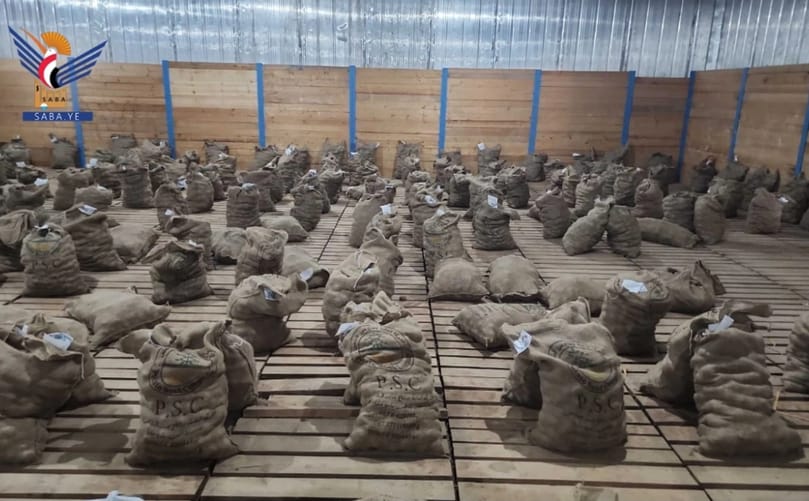 Improved potato seed bags ready for distribution in Mukayras District, Al-Bayda.