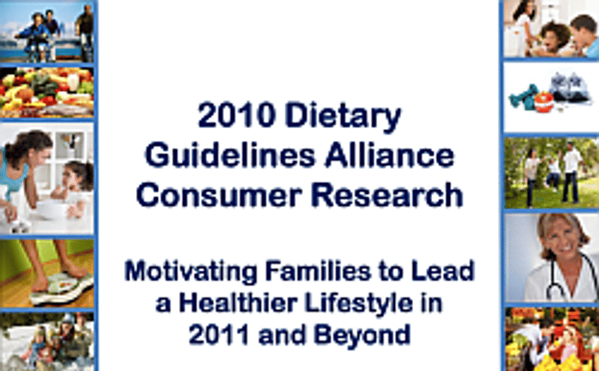 2010 dietary guidelines alliance consumer research 2010 dietary guidelines alliance consumer research