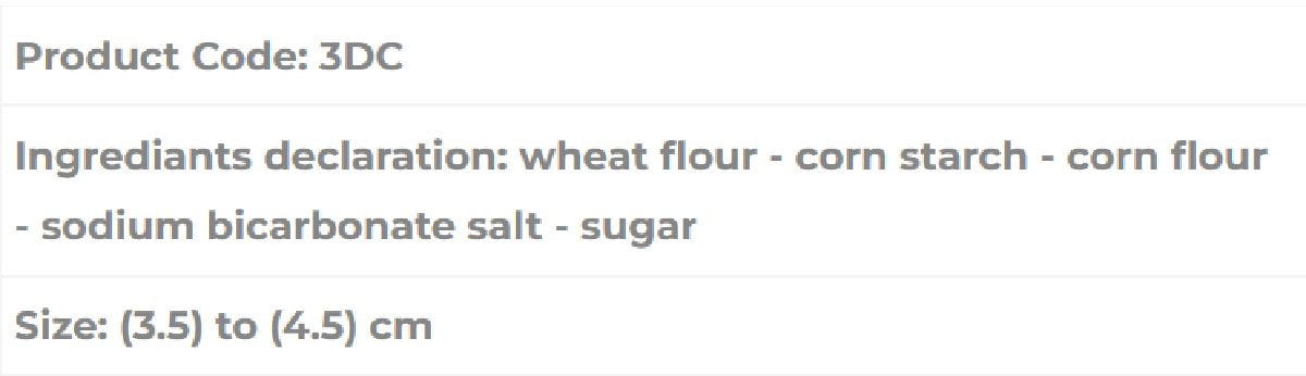 Almounajed Corn pellets (3D Cono) Specifications