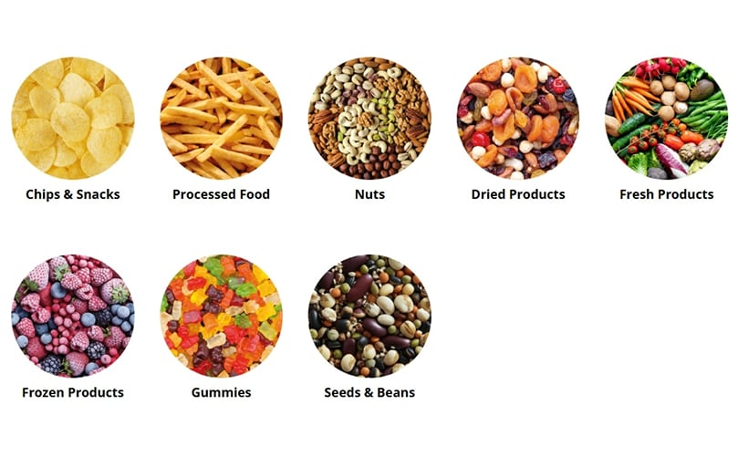 Sherlock Belt Compact is designed for a wide range of food processing applications, including potato chips, French fries, nuts, dried products, frozen foods, gummies, seeds and fresh produce Sherlock Belt Compact is designed for a wide range of food processing applications, including potato chips, French fries, nuts, dried products, frozen foods, gummies, seeds and fresh produce