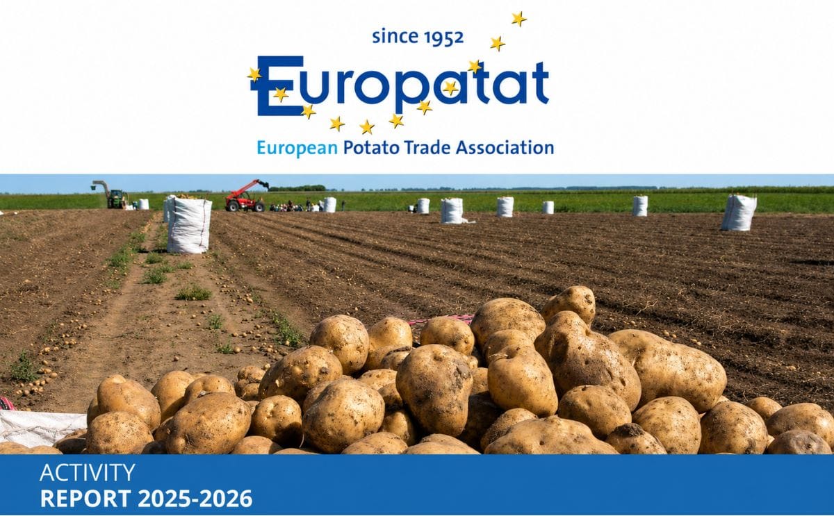 Europatat’s Activity Report 2025–2026 highlights key developments in the European potato sector, covering trade, market developments, sustainability initiatives, and industry activities across Europe. Europatat’s Activity Report 2025–2026 highlights key developments in the European potato sector, covering trade, market developments, sustainability initiatives, and industry activities across Europe.