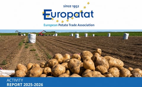 Europatat’s Activity Report 2025–2026 highlights key developments in the European potato sector, covering trade, market developments, sustainability initiatives, and industry activities across Europe. Europatat’s Activity Report 2025–2026 highlights key developments in the European potato sector, covering trade, market developments, sustainability initiatives, and industry activities across Europe.