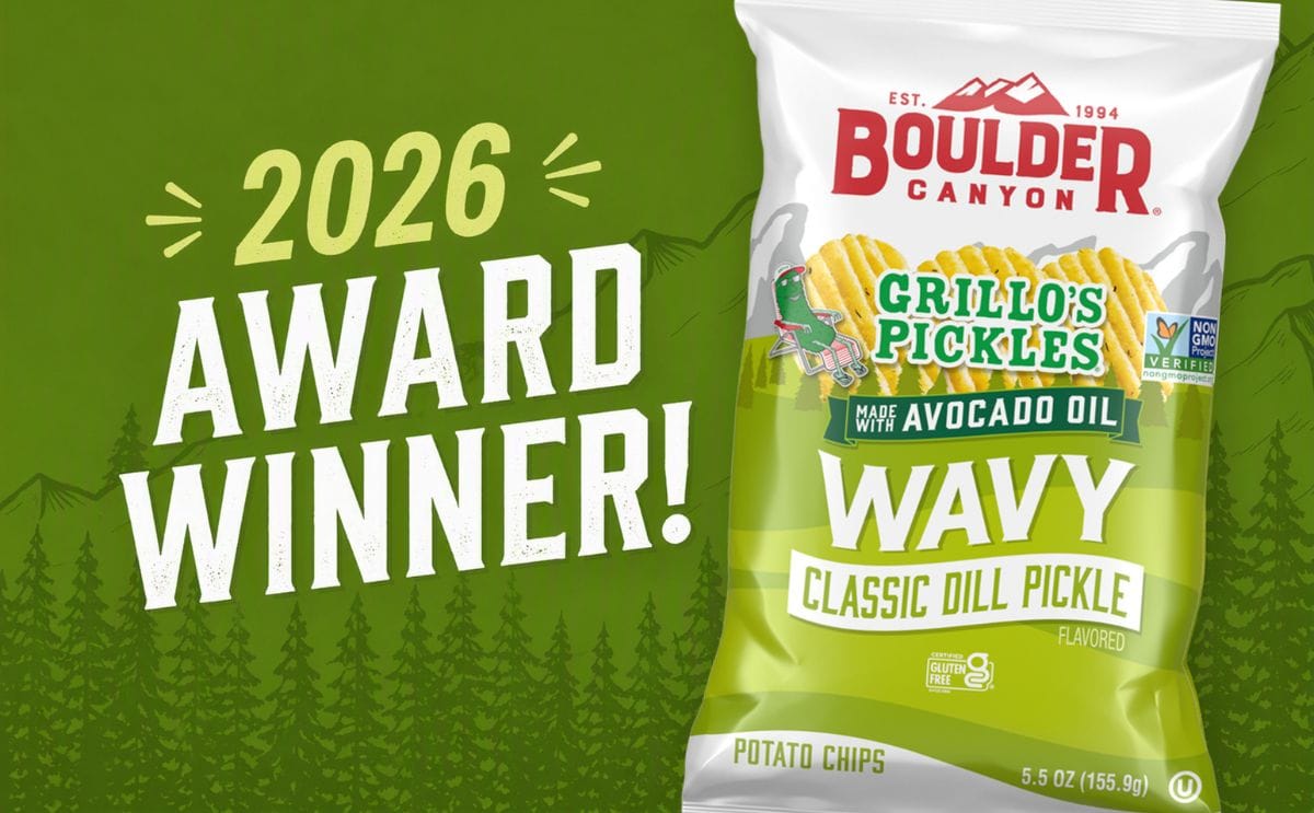 Boulder Canyon's Wavy Grillo's Classic Dill Pickle Flavored Chips