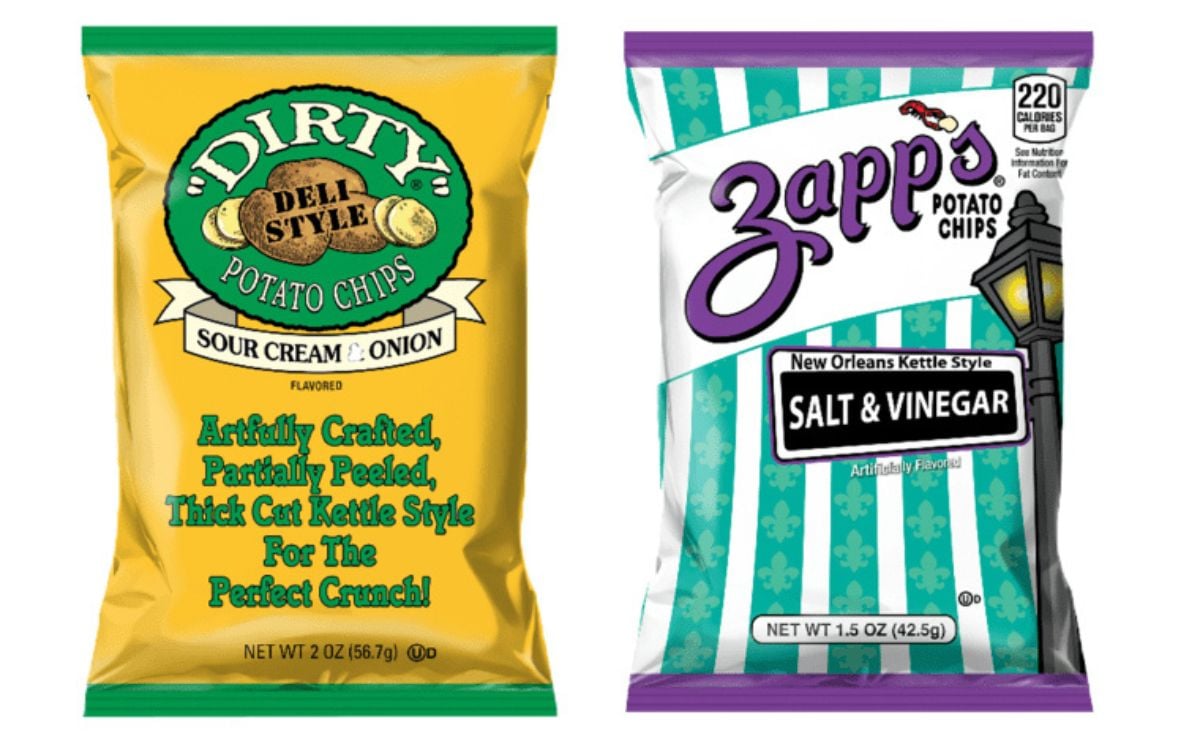 The recall includes some Dirty sour cream and onion chips and some Zapp's salt and vinegar chips The recall includes some Dirty sour cream and onion chips and some Zapp's salt and vinegar chips