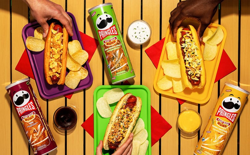 Turning the bun into the top dog with limited-edition potato-based buns in three delicious Pringles flavors: Sour Cream & Onion, BBQ and Honey Mustard Turning the bun into the top dog with limited-edition potato-based buns in three delicious Pringles flavors: Sour Cream & Onion, BBQ and Honey Mustard