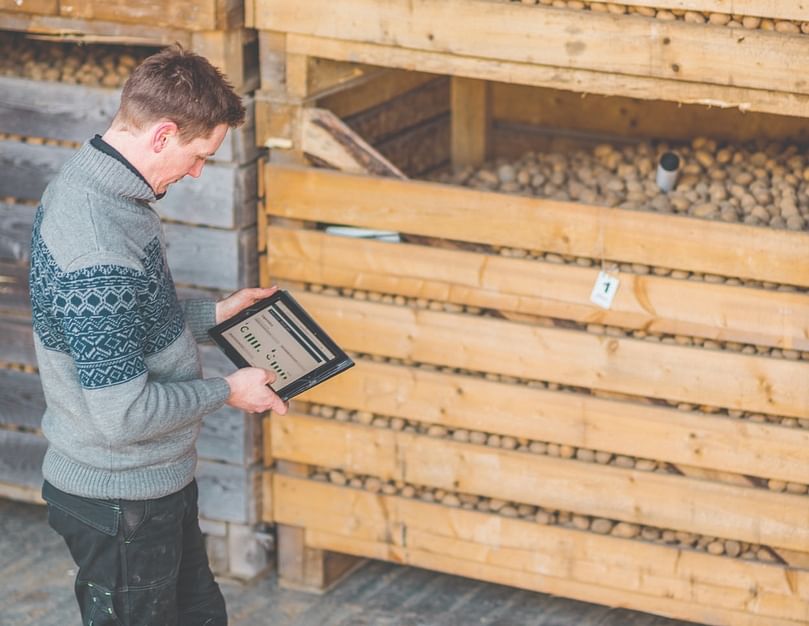 Potato Storage application of the 7Sense temperature and humidity monitoring system