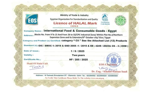 Halal Certificate 2025 to 2027 Halal Certificate 2025 to 2027