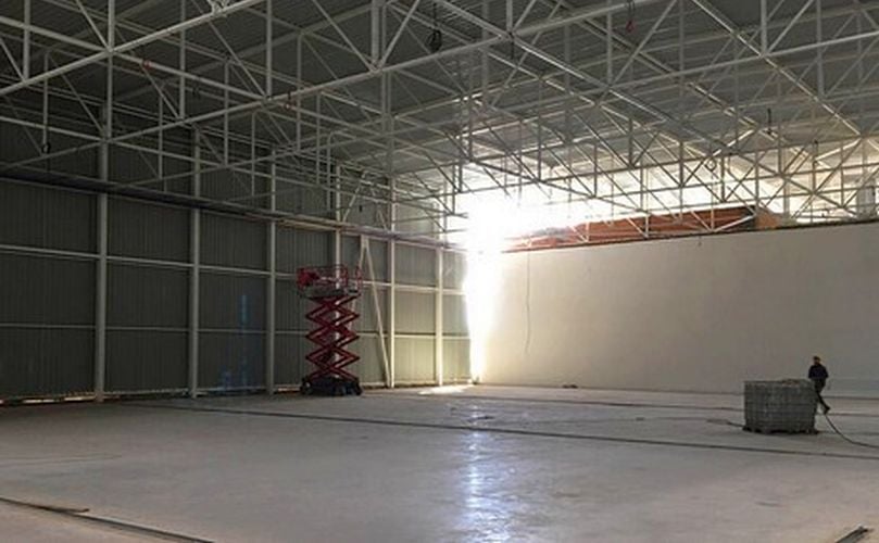 A potato storage facility under construction. A potato storage facility under construction.
