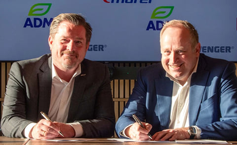 Jesper Hjortshoj, President of Wenger and VP Business Development, Marel; Mel Tunderman, VP Savory, ADM Jesper Hjortshoj, President of Wenger and VP Business Development, Marel; Mel Tunderman, VP Savory, ADM
