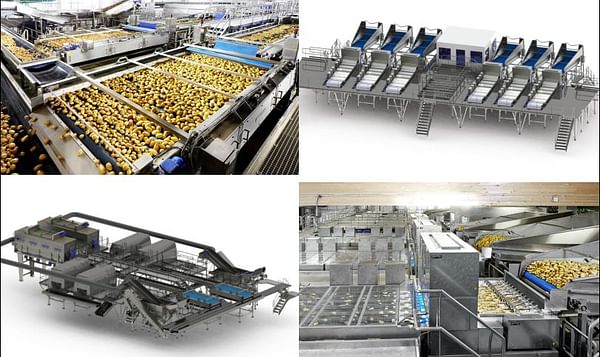 Potato washing and grading plant designed and built by Gillenkirch GmbH for Agrar Kontor GmbH
