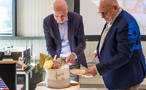 Agrico 50 jaar_Jan van Hoogen en Adrie Vermeulen Agrico 50 jaar_Jan van Hoogen en Adrie Vermeulen