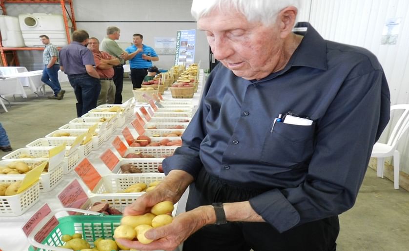 Sam Squire loves potatoes and he's more than happy to talk about them and show them (Courtesy CNW Group / Royal Agricultural Winter Fair)