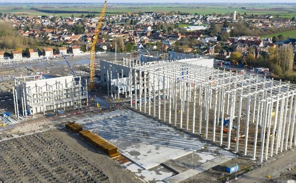 Agristo’s €350 million potato processing facility under construction in Escaudœuvres, Hauts-de-France, France, as part of the company’s European expansion and investment expected to create 300 jobs.