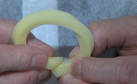 Pulsed Electric Field (PEF) treatment of potato results in a more elastic, raw French fry or chip, less breakage, smoother surfaces, and less oil absorption. Pulsed Electric Field (PEF) treatment of potato results in a more elastic, raw French fry or chip, less breakage, smoother surfaces, and less oil absorption.