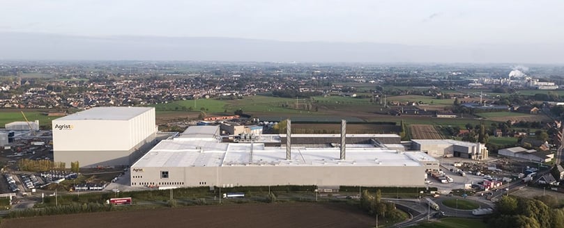 Aerial view of the Agristo Wielsbeke production plant Aerial view of the Agristo Wielsbeke production plant