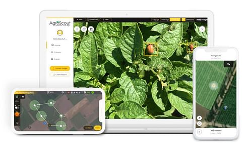 AgroScout imagery services on multiple devices.