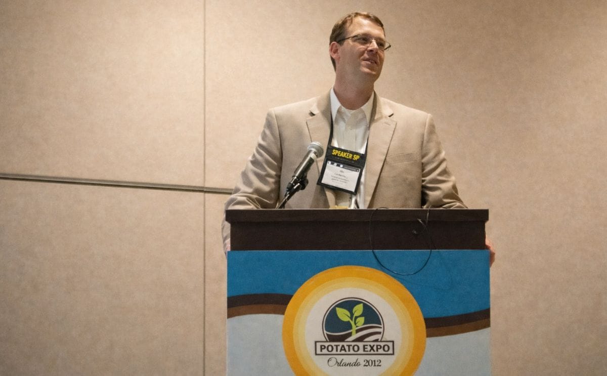 A J Bussan speaking on acrylamide at the Potato Expo 2012 A J Bussan speaking on acrylamide at the Potato Expo 2012