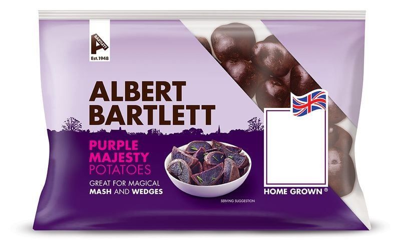 Albert Bartlett Purple Majesty potatoes, packed (added October 2018) Albert Bartlett Purple Majesty potatoes, packed (added October 2018)