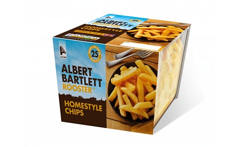United Kingdom Supermarket Chain Sainsbury introduces 3 chilled potato products of Albert Bartlett: Rooster Homestyle Fries, Rooster Homestyle Chips and Parmentier Potatoes. Each pack serves two and simply needs to be heated in the oven before eating. United Kingdom Supermarket Chain Sainsbury introduces 3 chilled potato products of Albert Bartlett: Rooster Homestyle Fries, Rooster Homestyle Chips and Parmentier Potatoes. Each pack serves two and simply needs to be heated in the oven before eating.