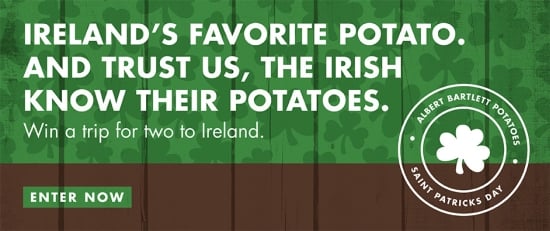 Win a trip to Ireland with Albert Bartlett's Rooster Potatoes... Win a trip to Ireland with Albert Bartlett's Rooster Potatoes...