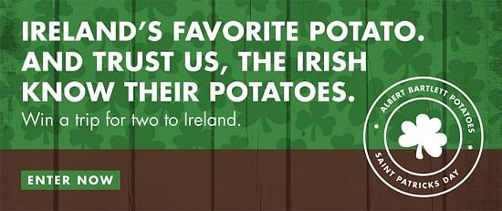 Win a trip to Ireland with Albert Bartlett's Rooster Potatoes...