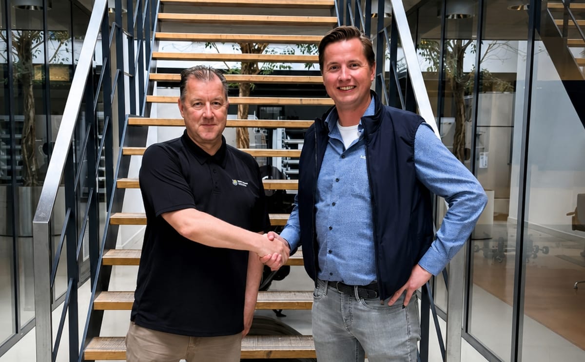 Kenneth S. Rasmussen, Managing Director of Manter Nordic ApS, and Joost Posthumius, Sales Manager at Allround Vegetable Processing, during the partnership agreement announcement for the Scandinavian market. Kenneth S. Rasmussen, Managing Director of Manter Nordic ApS, and Joost Posthumius, Sales Manager at Allround Vegetable Processing, during the partnership agreement announcement for the Scandinavian market.