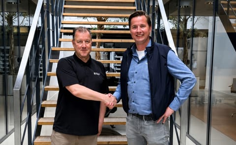 Kenneth S. Rasmussen, Managing Director of Manter Nordic ApS, and Joost Posthumius, Sales Manager at Allround Vegetable Processing, during the partnership agreement announcement for the Scandinavian market. Kenneth S. Rasmussen, Managing Director of Manter Nordic ApS, and Joost Posthumius, Sales Manager at Allround Vegetable Processing, during the partnership agreement announcement for the Scandinavian market.