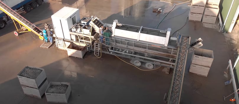 Allround Mobile washer PD 500 line washing potatoes