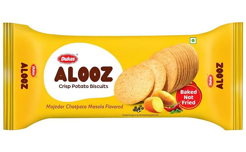 Dukes Alooz Crisp Potato Biscuits - Spicy, Tangy, Masala Flavoured Snack, 100 g Tray Pack