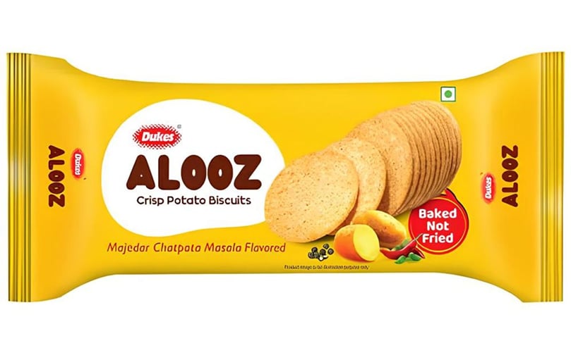 Dukes Alooz Crisp Potato Biscuits - Spicy, Tangy, Masala Flavoured Snack, 100 g Tray Pack Dukes Alooz Crisp Potato Biscuits - Spicy, Tangy, Masala Flavoured Snack, 100 g Tray Pack