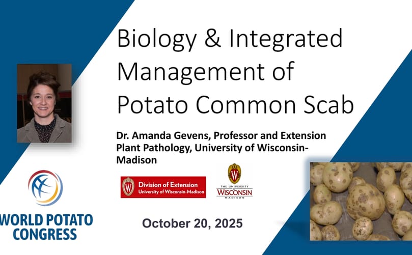 WPC Webinar: Biology and Integrated Management of Potato Common Scab. by Amanda Gevens