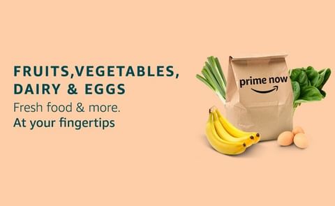 Right now, you can shop food with the Amazon Prime Now Grocery Shopping appin select pin codes across Bengaluru, Delhi-NCR, Mumbai & Hyderabad according to the Amazon India website. Online ordering of food from restaurants is said to follow before Septemb Right now, you can shop food with the Amazon Prime Now Grocery Shopping appin select pin codes across Bengaluru, Delhi-NCR, Mumbai & Hyderabad according to the Amazon India website. Online ordering of food from restaurants is said to follow before Septemb