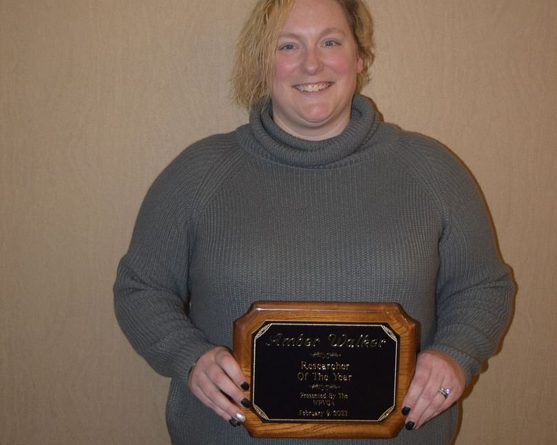 The WPVGA Researcher of the Year Award went to Amber Walker