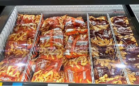 An ordinary snap of a supermarket freezer filled with frozen chips at a Queensland Aldi has excited Australians in a hopeful sign that the potato shortage is over