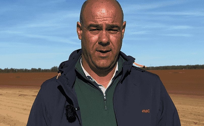 El agricultor Aníbal Román
