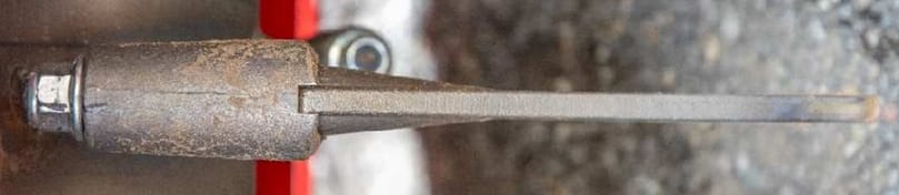 GRIMME GF series rotary tiller with anti-rotation tine locking system, ensuring secure positioning and faster replacement compared to conventional screw connections