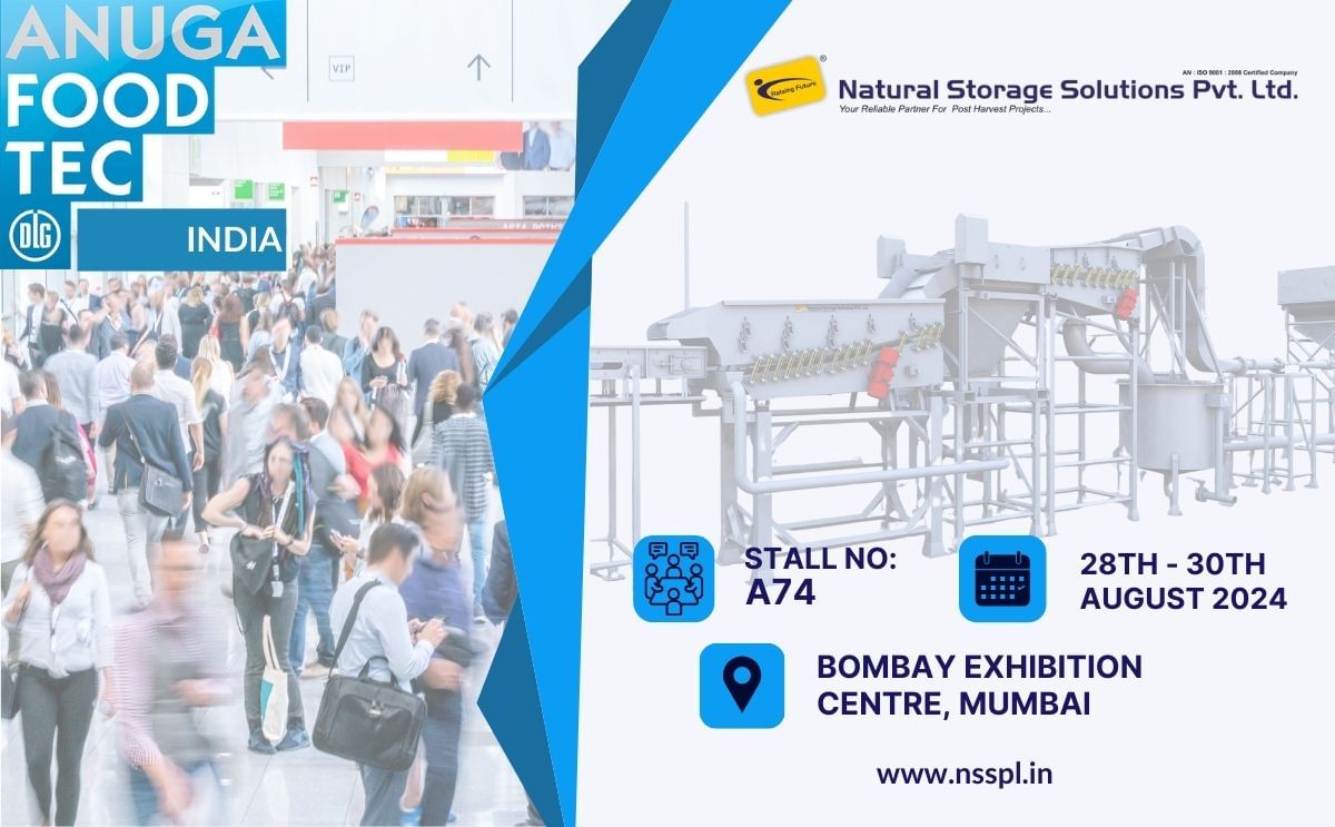 Natural Storage Solutions Pvt. Ltd Is Coming To Anuga Foodtec India 2024 To Showcase Its Turnkey Solutions For All Types Of Potato Processing. Natural Storage Solutions Pvt. Ltd Is Coming To Anuga Foodtec India 2024 To Showcase Its Turnkey Solutions For All Types Of Potato Processing.