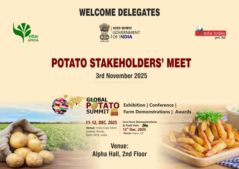 APEDA and Media Today successfully organized the Potato Stakeholders’ Meet 2025 — a landmark gathering that united industry leaders to drive innovation, value addition, and export growth in India’s potato sector. APEDA and Media Today announce the Potato Stakeholders’ Meet 2025 — a prelude to the Global Potato Summit, bringing together industry leaders to drive innovation and export growth in India’s potato sector.