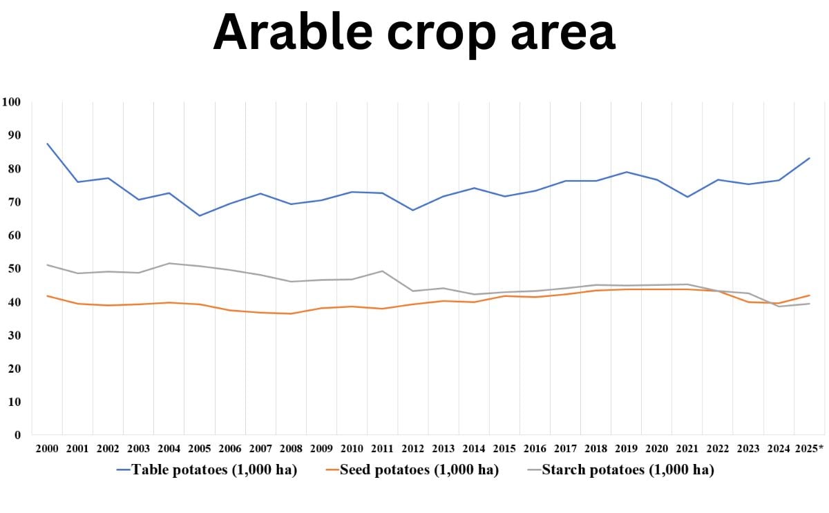 Dutch Potato Sector Sees Surge: Ware Potato Cultivation Area Reaches Highest Level Since 2000 Dutch Potato Sector Sees Surge: Ware Potato Cultivation Area Reaches Highest Level Since 2000