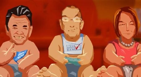 AUSVEG takes potato import dispute to the next level with political cartoon, featuring Australia's top politicians in diapers and picking their nose... AUSVEG takes potato import dispute to the next level with political cartoon, featuring Australia's top politicians in diapers and picking their nose...