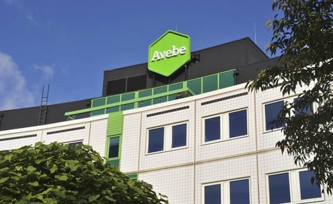 Het hoofdkantoor van aardappelzetmeelcooperatie Avebe in Veendam Het hoofdkantoor van aardappelzetmeelcooperatie Avebe in Veendam