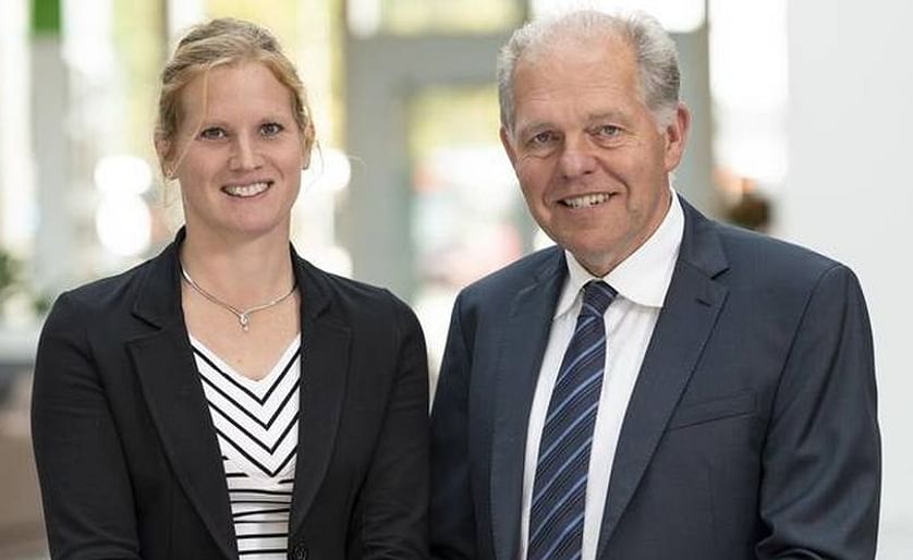 Marijke Folkers-in ’t Hout (left) succeeds Hans Hoekman (right) as Chair of the Supervisory Board of potato starch manfacturer Avebe.