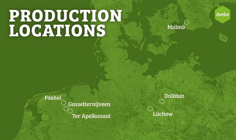 Avebe production sites are located in the Netherlands, Germany and Sweden