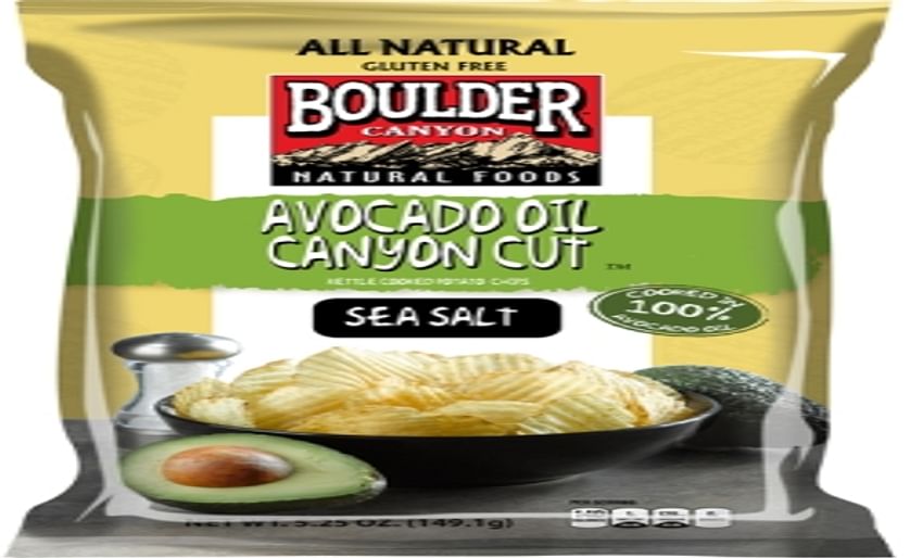 Boulder Canyon Avocado Oil Canyon Cut potato chips awarded as cleanest packaged snack food