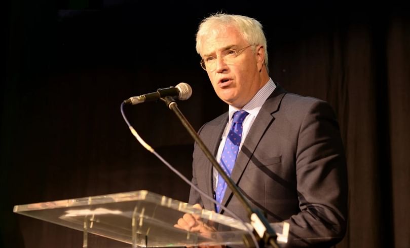 Governor Carl Decaluwé speaking during the inauguration