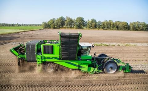 AVR's Puma 3, a self-propelled 4-row potato harvester. AVR's Puma 3, a self-propelled 4-row potato harvester.