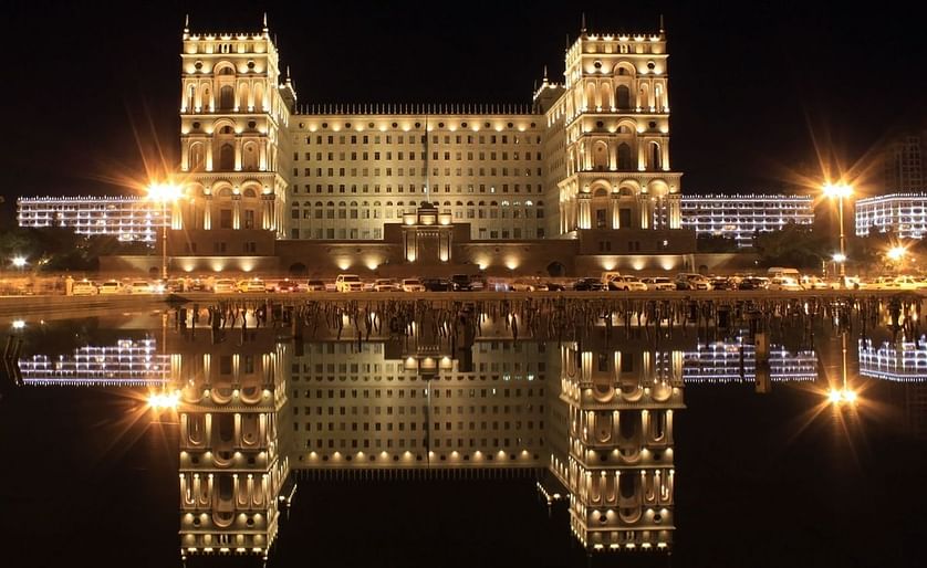 A government building in the capital of Azerbaijan, Baku.